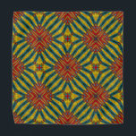 Yellow Teal & Red Abstract Print Ethnic Geometric Bandana<br><div class="desc">This colourful,  trendy tribal inspired geometric print will add a stylish and authentic touch to your outfit.</div>
