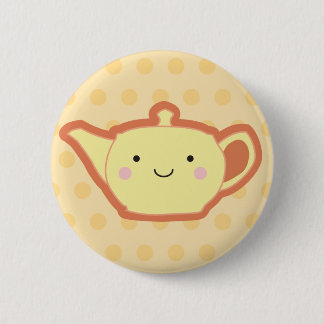 Yellow Teapot 6 Cm Round Badge