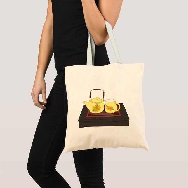 Yellow Teapot Set Tote Bag (Creator Uploaded)