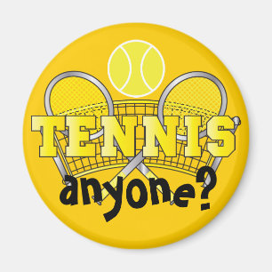 Yellow   Tennis Anyone? Magnet