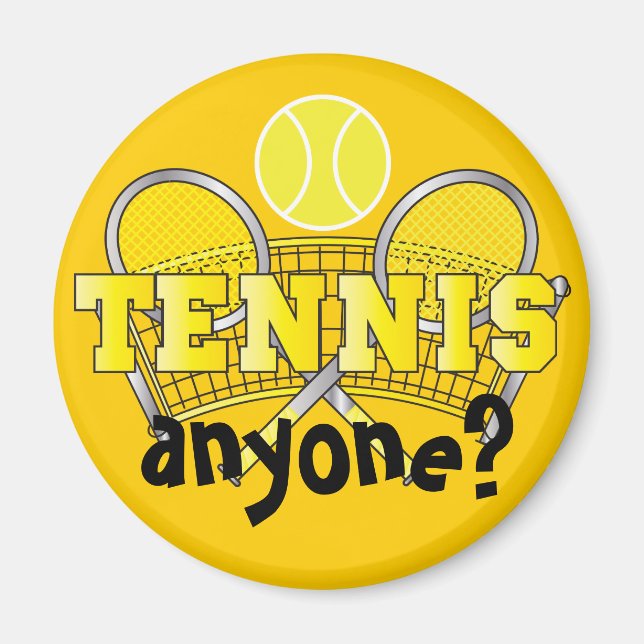 Yellow | Tennis Anyone? Magnet (Front)