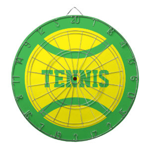 Yellow tennis ball dartboard game
