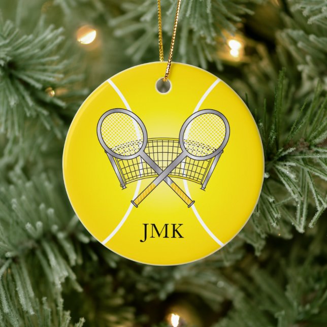 Yellow Tennis Ball | DIY Name Ceramic Tree Decoration (Tree)