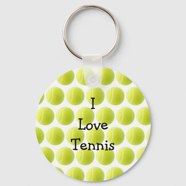 Yellow Tennis Ball Key Ring (Front)
