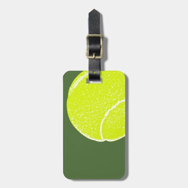 yellow tennis ball luggage tag (Front Vertical)