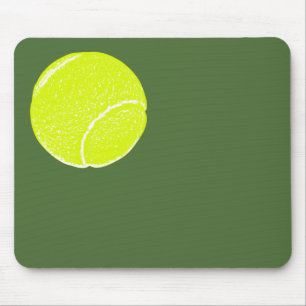 yellow tennis ball mouse pad