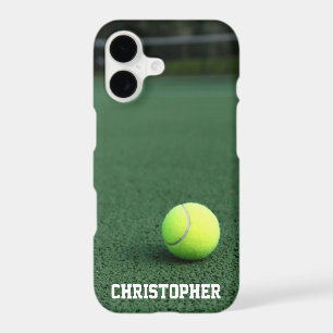 Yellow Tennis Ball on Green Court Personalised
