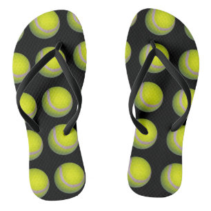 Yellow Tennis Ball Pattern, Jandals