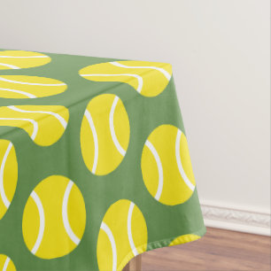 Yellow tennis ball pattern kid's Birthday party Tablecloth