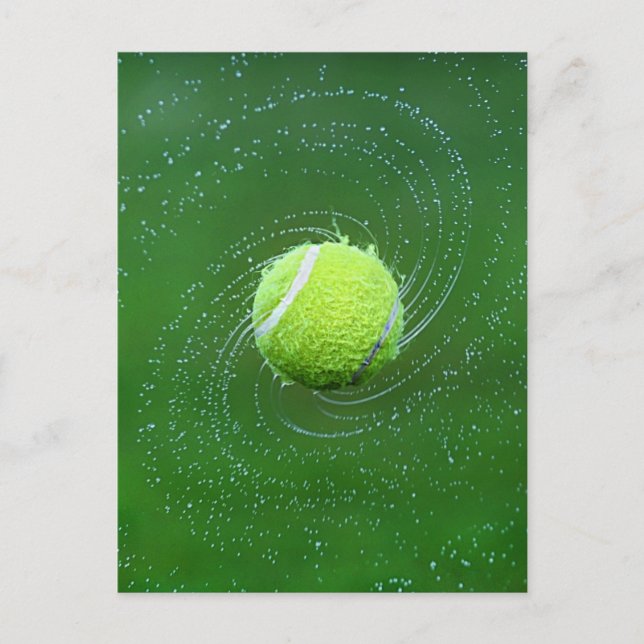 Yellow Tennis Ball Personalised Postcard (Front)
