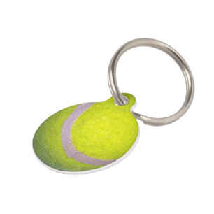 Yellow Tennis Ball,     Pet Tag
