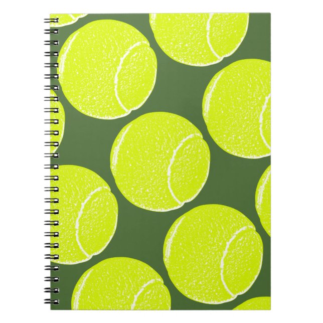 yellow tennis ball spiral notebook (Front)