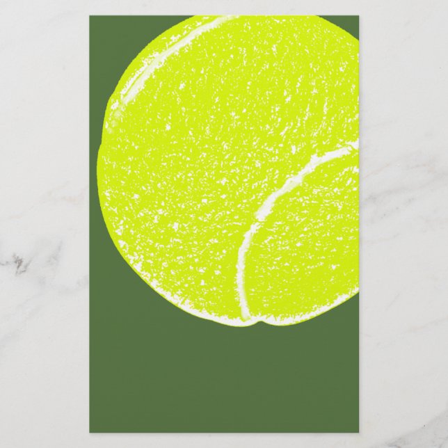 yellow tennis ball stationery (Front)