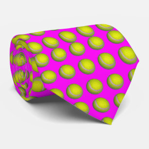 Yellow Tennis Balls On Pink, Tie