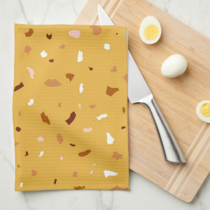 Yellow Terrazzo Pattern Tea Towel