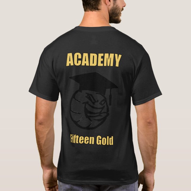 yellow text and ball on back T-Shirt (Back)
