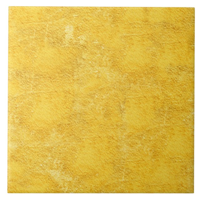 Yellow textured effect ceramic tile (Front)