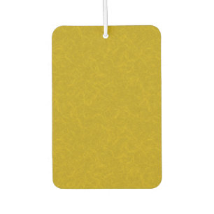 Yellow textured surface with  swirling pattern car air freshener