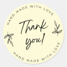 Yellow Thank You Stickers