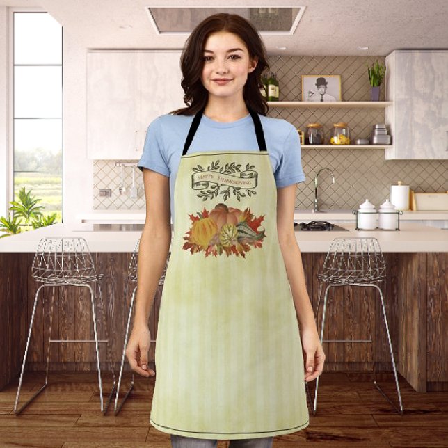Yellow Thanksgiving Pumpkins and Squash Apron (Yellow Thanksgiving Pumpkins and Squash Apron)