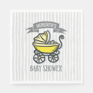Yellow-Themed Baby Shower Napkin