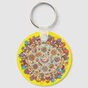 Yellow Themed Fairy Costume Party For Children Key Ring