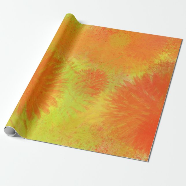 yellow thistle wrapping paper (Unrolled)