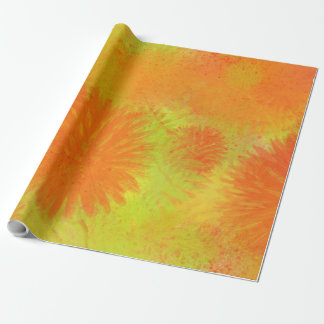 yellow thistle wrapping paper