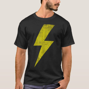 Yellow Thunderbolt Bolt Of Lightning Design Team T-Shirt