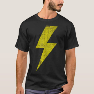 Yellow Thunderbolt Bolt Of Lightning Design Team T-Shirt