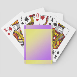 Yellow to Purple Gradient Abstract Playing Cards