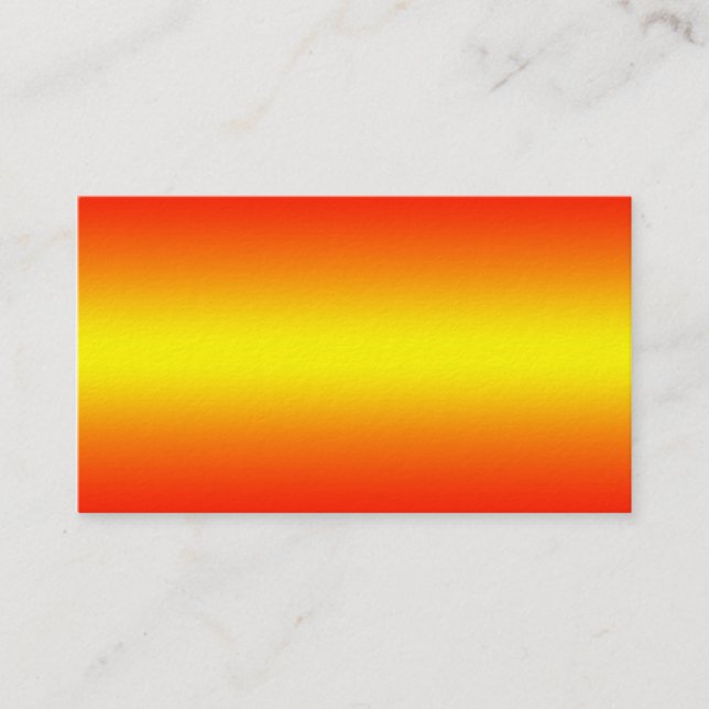 Yellow to Red Gradient - Customised Template Blank Business Card (Front)
