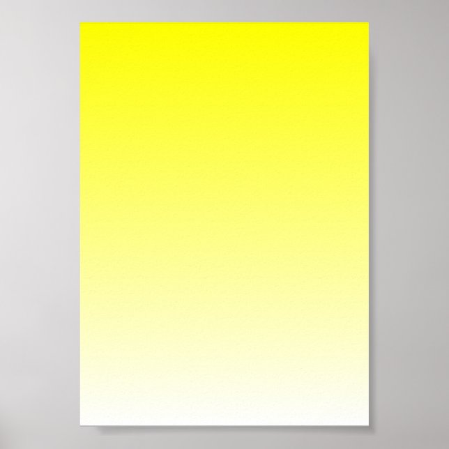 Yellow to White Gradient Poster (Front)