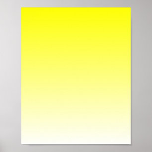 Yellow to White Gradient Poster