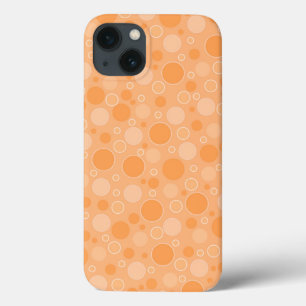 yellow toned polka dots in retro sixties style iPhone 13 case