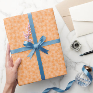yellow toned polka dots in retro sixties style wrapping paper