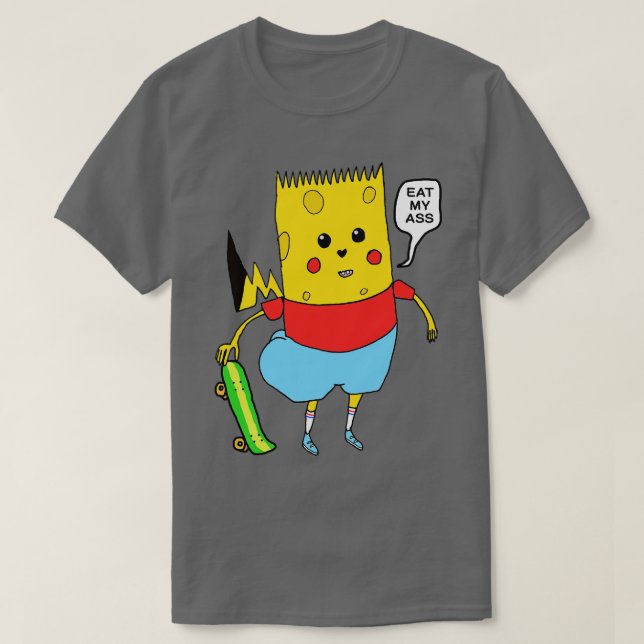 Yellow toon Character SpongeBart PikaPants Knock O T-Shirt (Design Front)