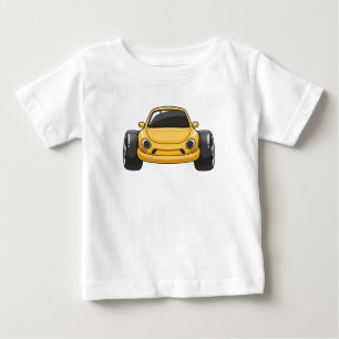 Yellow Toon Racer Compact  Baby T-Shirt