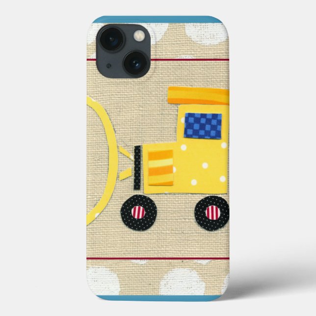 Yellow Toy Bulldozer Truck by Chariklia Zarris Case-Mate iPhone Case (Back)