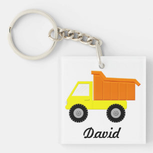 Yellow Toy Truck Key Ring