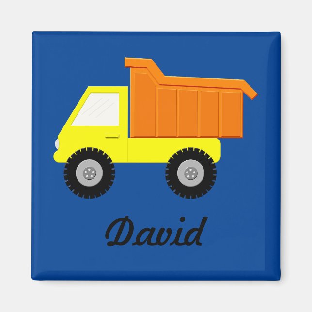 Yellow Toy Truck Magnet (Front)