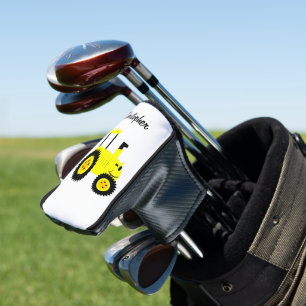 Yellow Tractor Design Golf Head Cover
