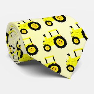 Yellow Tractor Design Tie