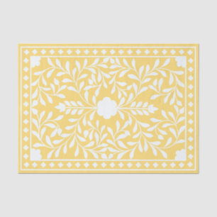 Yellow Traditional Bone Inlay Decoupage Paper
