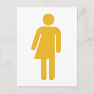 Yellow transgender icon postcard