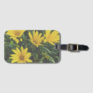 Yellow Treasure Wildflowers  Luggage Tag