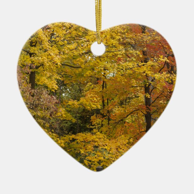 Yellow Trees Of Autumn Ceramic Tree Decoration (Front)