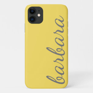 Yellow Trendy Script Personalised Case-Mate iPhone Case