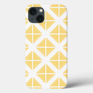Yellow Trendy Triangle Pattern iPhone 13 Case