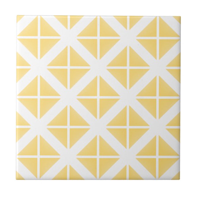 Yellow Trendy Triangle Pattern Tile (Front)